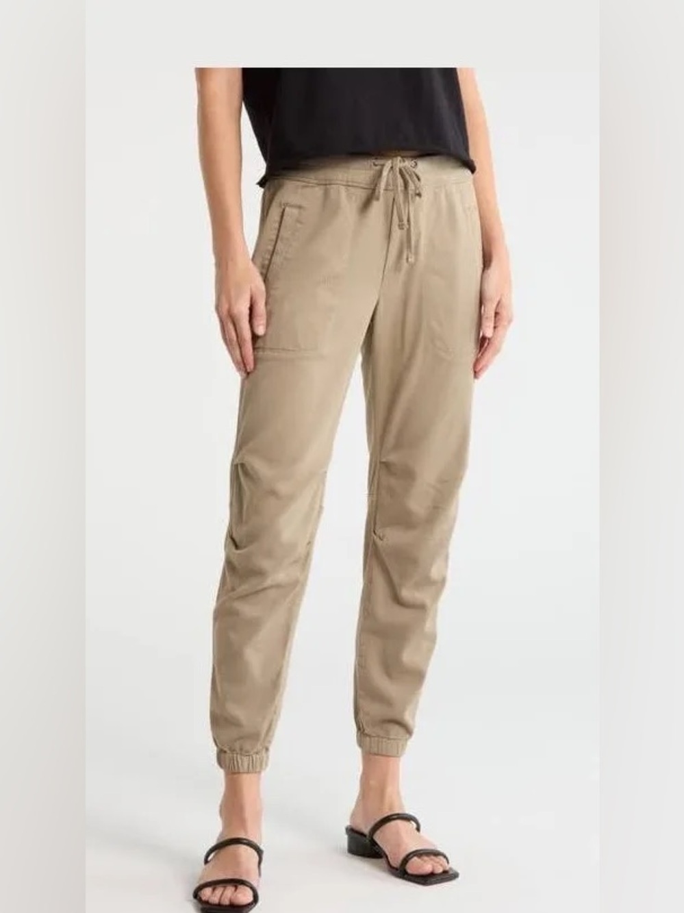 James Perse Cotton Terry Flight Pant Driftwood Tan Medium